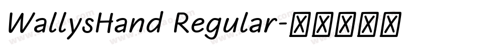 WallysHand Regular字体转换